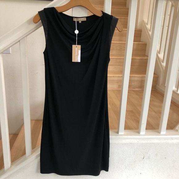 Michael Kors Dresses & Skirts - Michael Kors Made in Italy leather trimmed dress